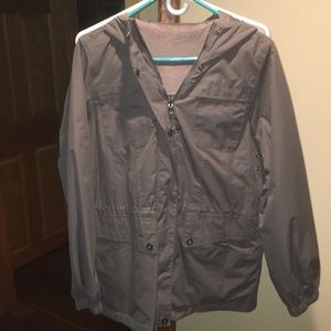 Fleece lined hooded jacket